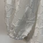 SheIn White Bishop Sleeve V-Neck Mini Jacquard Print Dress White Size XS NWT Photo 12