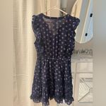BB Dakota Brand New w Tags Steve Madden Navy Blue Floral Ruffle Dress Photo 1