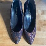 Xavier Danaud Bronze & Purple Jacquard Pumps Size 6 Photo 0
