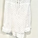 Missguided Eyelet Shorts Romper Women's 6 White Back Zip Fully Lined Tie Front Photo 2