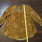 Free People  brown floral long sleeve top size S Photo 10