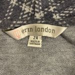 Erin London Charcoal and White Cowl Neck Sweater Gray Size 2X Photo 1