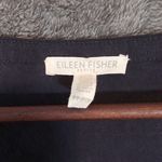 Eileen Fisher Classic Black Midi Dress Sleeveless Organic Linen Viscose Size P/t Photo 2