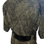 VIRGO II Vintage 80s Women's 12 Black‎ & White House Belted Shirt Dress Collared Black Photo 4