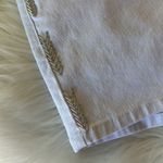 Jennifer Lopez White Shorts With Silver Beading Size 10 Photo 1