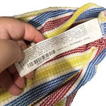 ZARA Rib Texture Striped Pull On Flared Bell Bottom Pants Multicolor Size Large Photo 11