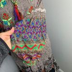 Anthropologie  Raga Boho Embroidered Maxi Dress Peasant Floral Tassel Cottagecore Photo 3