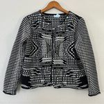 K. Jordan Black White Tweed Blazer Jacket Large Office Formal Photo 0