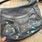 Radley London  flower appliqué Black Leather handbag purse Photo 4