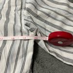 Elizabeth and James  Wide Cuff Striped Button Down White Gray Striped Shirt Large Photo 11