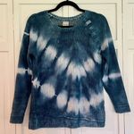 Nic+Zoe blue tie dye lace shoulder sweater small petite Photo 2