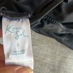 Kona Sol Chic Black Halter Swimsuit with Crochet Detail Photo 4