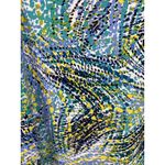 Pappagallo Boat Neck Long Sleeve Printed Mini Shift Dress Multicolor‎ Size XL Green Photo 3