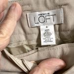 Loft  Ann wide legged Crop Capri Pants Women 6 Khaki Beige cuffed Photo 2