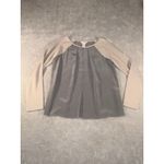 Sundance  Raglan Thermal Silk Blouse Womens Large Neutral Flowy Relaxed Travel XS Photo 2