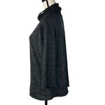 Ny Collection 2X-Large Sweater Cowl Neck Face Covering 3/4 Sleeve Black Marled Photo 5