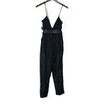Alice McCALL  Justify My Love Jumpsuit in Black Belted Ruffle Women’s Size 0 New Photo 3