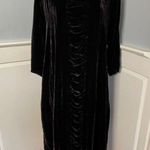 Grizas Lagenlook Silk Velvet Shift Balloon Midi Dress Black Small Photo 8