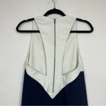 Alice + Olivia  Blue White Color Block Mini Dress Womens XS Shift Sleeveless Zip Photo 8