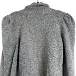 Anthropologie Womens Puff Shoulder Tokyo Map Choco Cardigan Sweater Size Large Photo 3