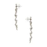 SHASHI Lilliana Earrings in Silver Womens Dangle Crystal Drop Bridal Photo 1