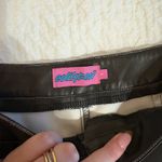 Edikted  brown leather mini shorts  Photo 1