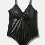 Torrid  Pleather Bodysuit Rich Black Medium 00 NEW Photo 0