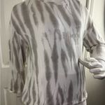 Rachel Zoe Sweatshirt Top Women's Tie Dye Gray/White Pullover Long Sleeve Sz XS Photo 3
