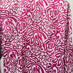 Chico's Chico’s Magenta & Silver Modern Garden Dayton Long Sleeve Button Front Shirt 1/M Photo 10