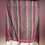 Kirna Zabete Target Scarf Gray Pink Lips Stripes Print Sheer Polyester One Size Photo 5