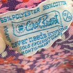 Vintage 70s Ditsy Floral Romper Shirtdress Button Down Long Sleeve Pink Purple Size 16 Photo 9