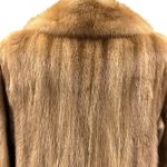 Vintage Full Length Pastel Mink Coat Double Breasted Notch Collar 70’s Classic Tan Size M Photo 10