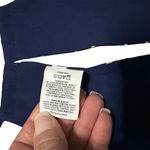 EXPRESS Blue & White Damask Print Spaghetti Strap Keyhole Halter Top Sz Medium Photo 8