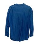 Cherokee  Denim Shirt Women's 2XL Blue Long Sleeve‎ Button Up Embellished Collar Photo 3