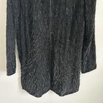 Vintage Black Sequin Silk Cocktail Blazer sz Small Photo 8