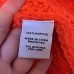 525 America  Orange Acrylic Fringe Sweater Size L Photo 4