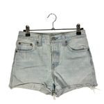 Levi's  Light Blue Wash High Rise Wedgie Distressed Denim Shorts 25 Photo 1