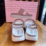 Kensie womens Jipsy adjustable slip on slides sandals nude 9. Photo 2