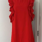 Lulus New Large Red Pleated Ruffle Sleeveless Mini Dress Photo 1