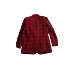 White Stag Christmas Red Plaid wool Blazer Size 6 Photo 6