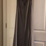Hayley Paige Occasions  Bridesmaid maxi Dress 5714 Gunmetal Gray long chiffon 2 Photo 7