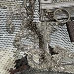 Coach RARE Vintage New  Poppy Limited Edition Sequin Spotlight Silver Tote #13821 Photo 6