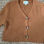 Jun & Ivy  camel colored cardigan v neck sweater cropped juniors small Photo 3