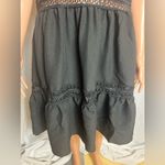 Women’s Mini Lace, Ruffles, Black, Size XL Dress Lined With Adjustable Straps Black Photo 3