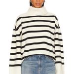 We Wore What  Striped Turtle Neck in Ecru & Black Photo 1