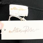 Allie Rose  Sleeveless Cross Halter Ribbed Knit Cropped Tank Top Black Large Photo 2