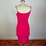 Ramy Brook  Hot Pink Bodycon Chain Mini Dress Photo 4