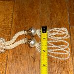 Elegant Pearl Beaded‎ Necklace Lariat Adjustable Faux Pearls White Photo 5