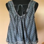 Free People Gray Sleeveless Flared Crop Top Photo 1