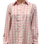 IZOD EUC medium plaid check button front top blouse TB2 2339 Photo 0